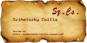 Szihelszky Csilla névjegykártya