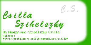 csilla szihelszky business card